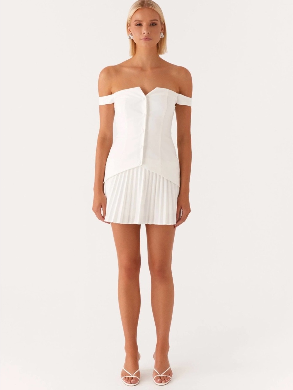 NWT Peppermayo Twisted Skies off shoulder mini dress